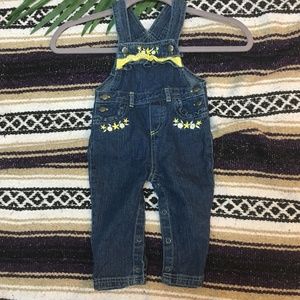 WonderkidsDenim Overalls with Daisy and Lace